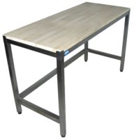 Stoły nierdzewne z blatami bukowymi